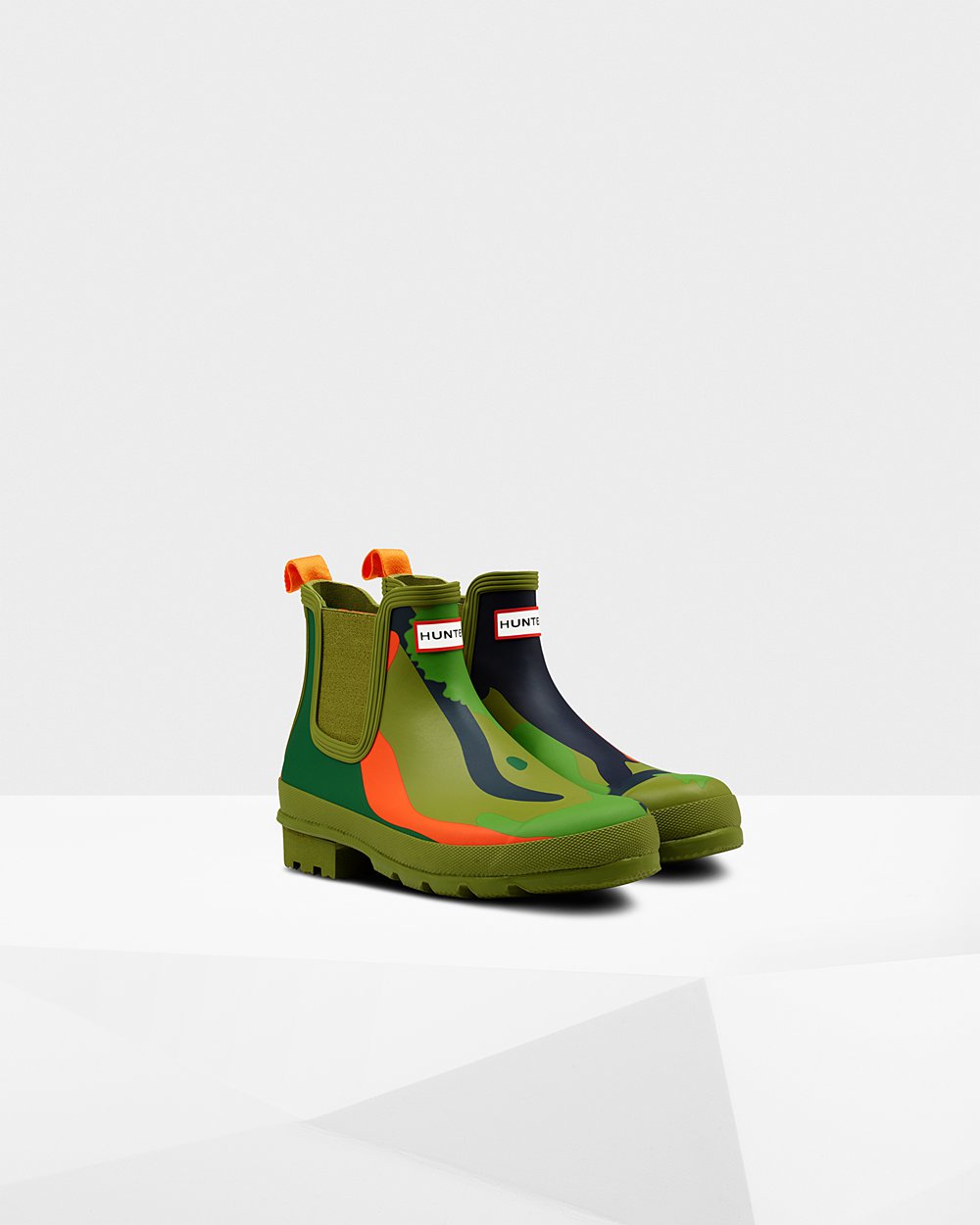 Men Hunter Original Rockpool Camo | Chelsea Boots Green | NZ-82019-SZQU